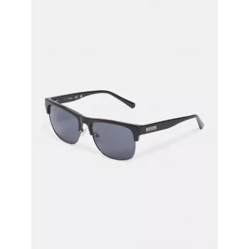 Occhiali da sole uomo Guess GF00023-5601A montatura squadrata nera lenti grigie 56mm