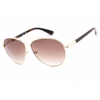 Guess Occhiali da sole uomo GF0221-32F dark havana montatura in acetato lenti marroni sfumate 59mm
