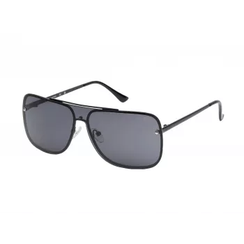 GUESS Occhiali da sole uomo GO00053-0001A rettangolari montatura nera lenti fumé 57mm