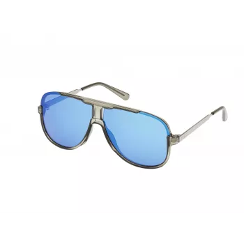 Guess Occhiali da sole uomo GO00060-6490C rettangolari montatura nera lenti grigie 64/12/140 mm