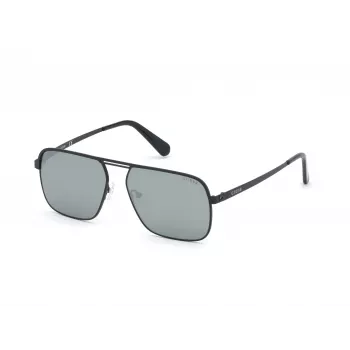 GUESS Occhiali da sole uomo GU6939-5802Q Montatura nera quadrata lente smoke 58mm