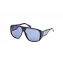 GUESS Occhiali da sole unisex GU00135-6101V montatura nera lenti grigie sfumate 61mm