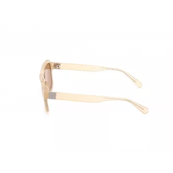 GUESS Occhiali da sole unisex GU82595357E montatura havana/tartaruga lenti marroni sfumate 53/19/145 mm