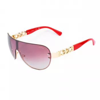 GUESS Occhiali da sole donna aviator GO00037-0032G montatura dorata lenti marroni sfumate 56mm