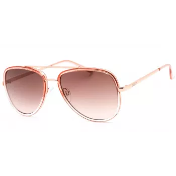 GUESS Occhiali da sole donna farfalla GF0417-72B - Montatura rosa lucida, lenti marroni sfumate, UV400