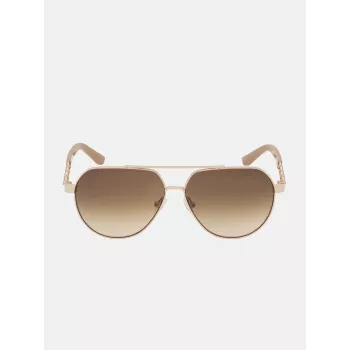 GUESS Occhiali da sole donna GF00033-5932E Havana Brown Gradient squadrati 59mm