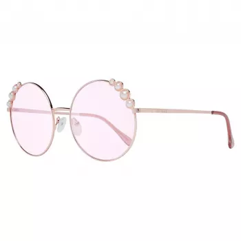 GUESS Occhiali da sole donna GF0355-28T a gatto - Montatura marrone tartarugata, lenti marroni sfumate, 58 mm