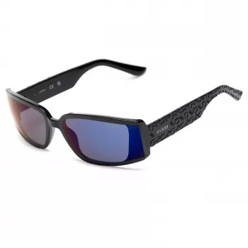 GUESS Donna GF5127-6501C Occhiali da sole oversize quadrati, montatura nera con lenti sfumate fumé
