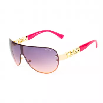 GUESS Occhiali da sole donna GO00037-0032U Cat Eye - Montatura nera, lenti grigie sfumate, UV400