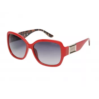 GUESS Donna GO00043-5866B Occhiali da sole cat eye - montatura nera, lenti grigie sfumate, 58 mm
