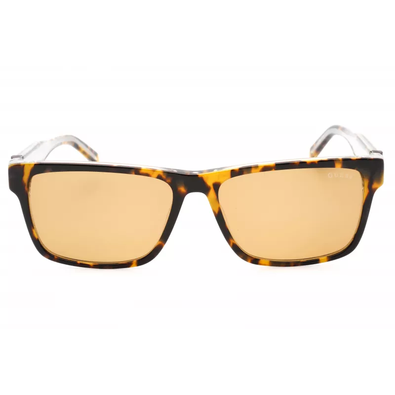 GUESS Donna Occhiali da sole rettangolari in acetato GU00074-53E Havana Brown Gradient 55mm