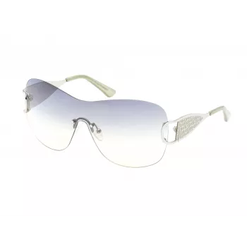 GUESS Occhiali da sole da donna rettangolari GO00038-0010P Montatura nera Lenti grigie UV400 polarizzate