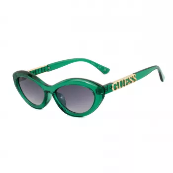 Occhiali da sole donna GUESS GO00070-5593B montatura quadrata nera, lenti grigie sfumate, 55 mm