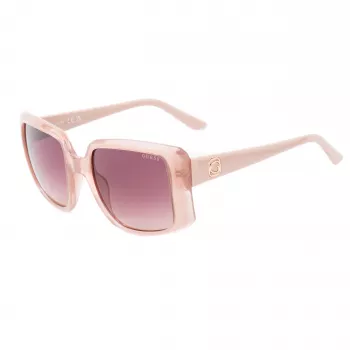 GUESS Occhiali da sole da donna GU00097-5357F squadrati nero lucido grigio fumo sfumato 53mm