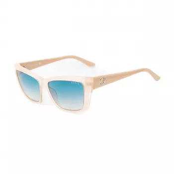 GUESS Occhiali da sole donna GU00098-5525P - Montatura squadrata, lenti polarizzate, protezione UV400