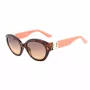 GUESS Occhiali da sole donna GU00104-5652F havana acetato montatura squadrata lenti marroni sfumate 56/19/140 mm