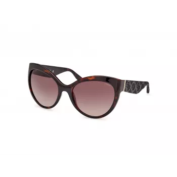 GUESS Donna Occhiali da sole GU00130-6152F - Montatura nero lucido, lente fumé sfumata