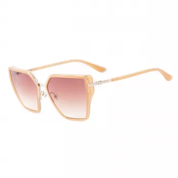 GUESS Occhiali da sole donna GU00146-5957F Oversized Square Havana lenti marroni sfumate 59mm