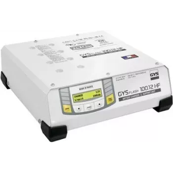 GYS FLASH 100.12 HF 100 A 12 V caricabatterie automatico ad alta frequenza per auto e alimentatore con display LCD 029415