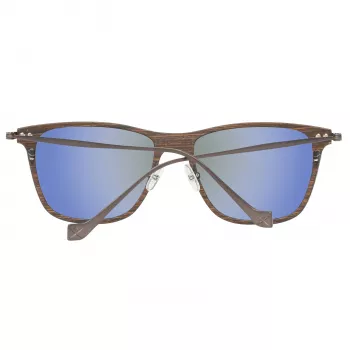 Hackett London HSB86311255 Occhiali da sole da uomo - Montatura nera lucida, lenti grigie, 55 mm