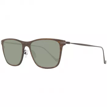 Hackett London HSB86311255 Occhiali da sole da uomo - Montatura nera lucida, lenti grigie, 55 mm
