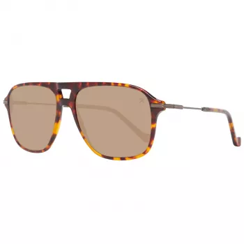 HACKETT MAN OCCHIALI DA SOLE HSB86512756 - Havana acetato montatura rettangolare con lenti marroni sfumate - 56/16/140 mm