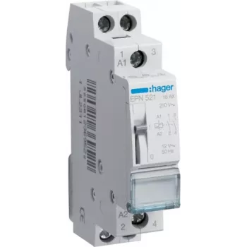 Hager EPN521 relè a impulsi 2 poli 12V AC/DC 16A guida DIN
