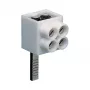 Hager KF82A morsetto di collegamento 1 polo, connessione a spina, 2x16 mm², grigio