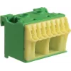 Hager KN10E morsettiera PE QuickConnect, 10 punti di serraggio, verde/giallo