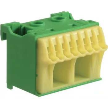 Hager KN10E morsettiera PE QuickConnect, 10 punti di serraggio, verde/giallo
