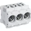 Hager LD047 D01 portafusibile 3 poli 16A E14 per guida DIN, morsetto a telaio
