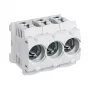 Hager LD047 D01 portafusibile 3 poli 16A E14 per guida DIN, morsetto a telaio