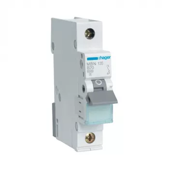 Hager MBN120 interruttore automatico magnetotermico, 1 polo, B20, 6 kA
