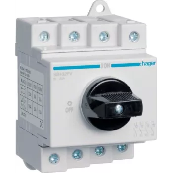Hager SB432PV sezionatore PV modulare, 4 poli, 32A, 1000VDC