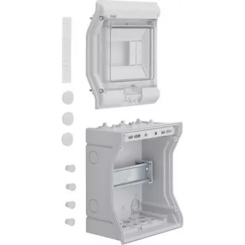Hager VE106D piccolo quadro da parete, 6 unità modulo, 1 fila, IP30, bianco