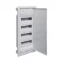 Hager VU48NC quadro di distribuzione da incasso piccolo, 4 file, 48 moduli, porta in acciaio bianca