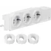 Hager VZ00AS Presa Schuko per guida DIN, tripla, orientabile, morsetti a vite
