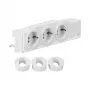 Hager VZ00AS Presa Schuko per guida DIN, tripla, orientabile, morsetti a vite