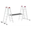 HAILO G60 Ponteggio in alluminio, 2x12 pioli, altezza di lavoro max. 7,0 m, argento/rosso