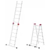 HAILO G60 Ponteggio in alluminio, 2x12 pioli, altezza di lavoro max. 7,0 m, argento/rosso