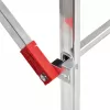 HAILO G60 Ponteggio in alluminio, 2x12 pioli, altezza di lavoro max. 7,0 m, argento/rosso