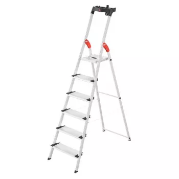 HAILO Scala domestica L80 ComfortLine alluminio 6 gradini