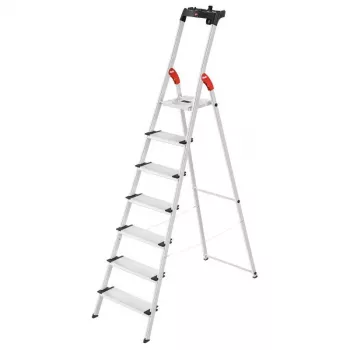 HAILO Scala domestica L80 ComfortLine alluminio 7 gradini