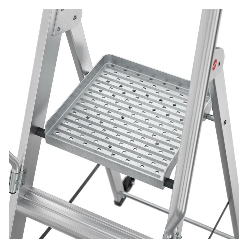 HAILO Master P80 Scala a piattaforma mobile in alluminio, 5 gradini, 150 kg, EN 131