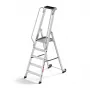 HAILO Master P80 Scala a piattaforma mobile in alluminio, 5 gradini, 150 kg, EN 131