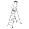 HAILO Master P80 Scala a piattaforma mobile, alluminio, 7 gradini