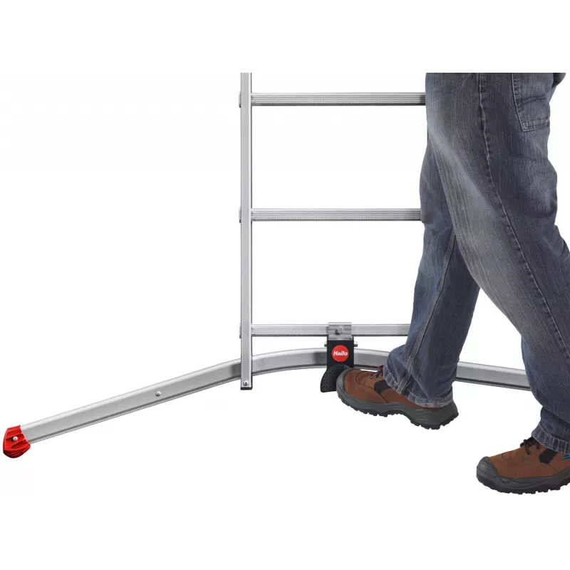 Hailo S100 ProfiLOT Scala combinata, alluminio, 2x6+1x5 pioli, 3 sezioni, portata max. 150 kg