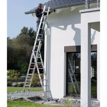 Hailo S100 ProfiLOT Scala combinata, alluminio, 3 sezioni, 2x9+1x8 pioli, altezza di lavoro max. 7,00 m