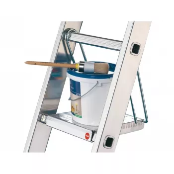 HAILO SavetyLine Gradino aggiuntivo per scale, sgabello pieghevole a 2 gradini, alluminio, portata 150 kg, TÜV/GS