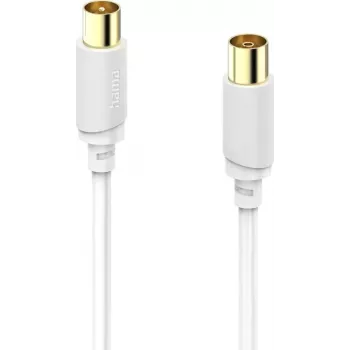 Hama cavo antenna, connettore maschio coassiale - connettore femmina coassiale, placcato oro, 3,0 m, 120 dB 00202024